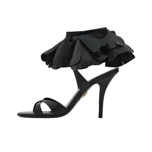 Ferragamo Flores One Ремень Сандалии 9,5 см Женские Черные