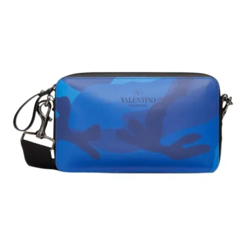 Valentino Сумка через плечо из коровьей кожи мужская синяя