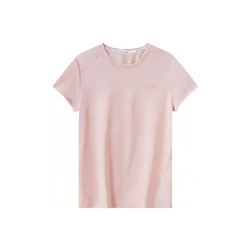 ANTA Running Collection Стандартная Беговая Т-рубашка Женская Неон Вишневый Цветок Розовый