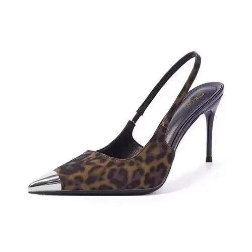 UMEK Узкий каблук Высокие каблуки 7 см 9 см Женские Леопардовый принт