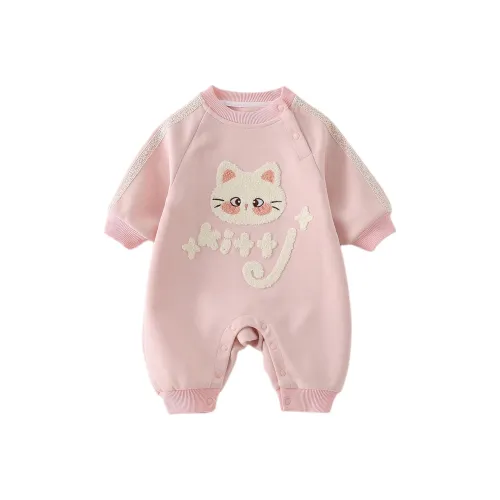 XiaoJinBu Розовые Детские Комбинезоны / Ползунки