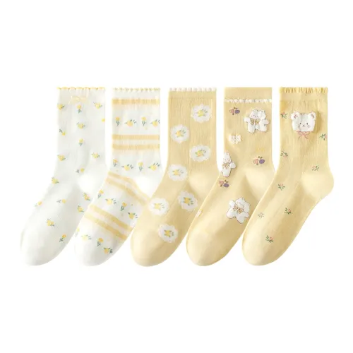 Caramella Group 1 Стиль Мори Заварной [5 пар] Женские носки MID до икры