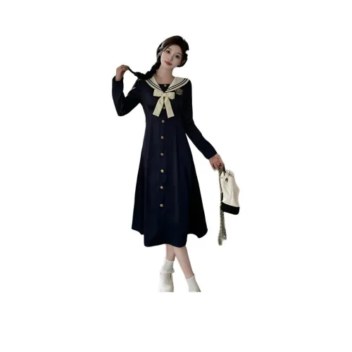 ZCDECO Длинное платье с длинными рукавами женское