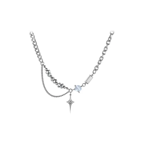 Disney Титановые стальные ожерелья унисекс серебряные