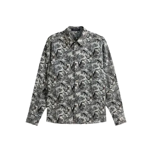 BANGBOY X IZTION Серый с принтом Мужская рубашка