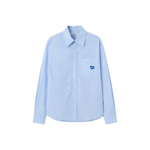 Zondi Рубашка Универсальная Модная Минималистская Стиль Длинный Рукав Рубашка Унисекс