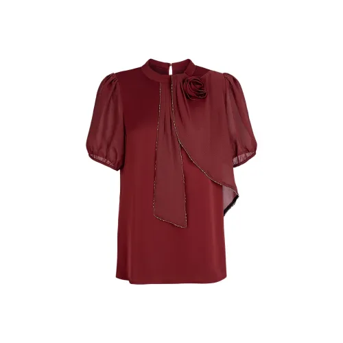 Tang Xi Бургунди Женская Рубашка