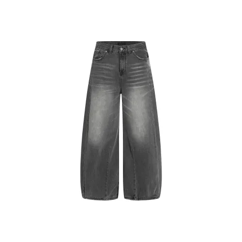 MR BENSE Черный Серый Унисекс Джинсы