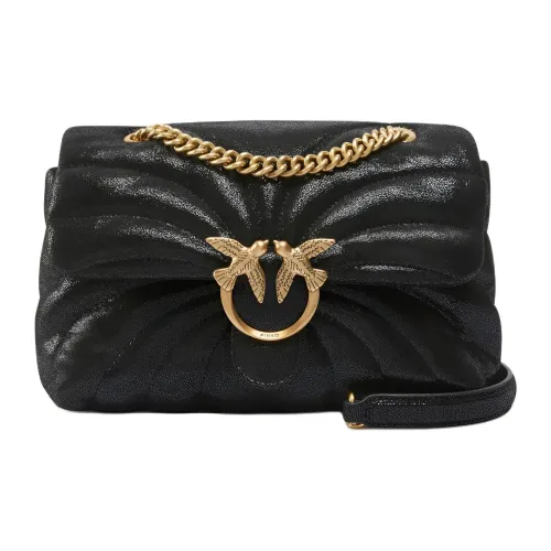 PINKO Love Bag Puff Овчина Сумка на плечо Средний Женские Черный