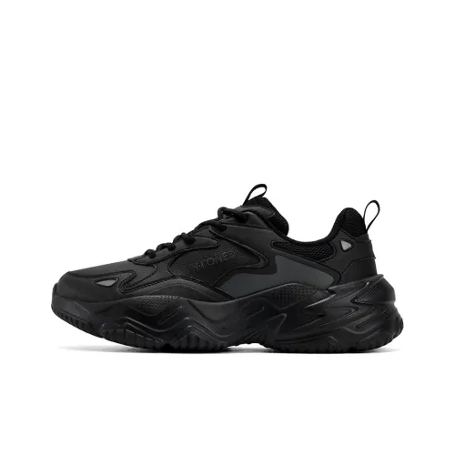 361° Устойчивые к истиранию амортизаторы Низкий топ Повседневная обувь Мужская Черный Угольный Серый