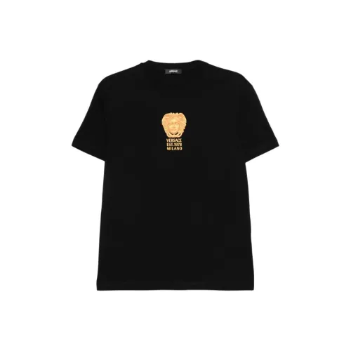 VERSACE Мужские черные T-рубашки