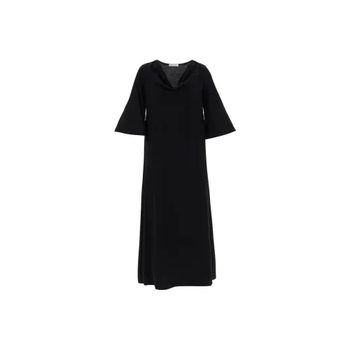 By Malene Birger Черное Женское Короткое Платье с Рукавами