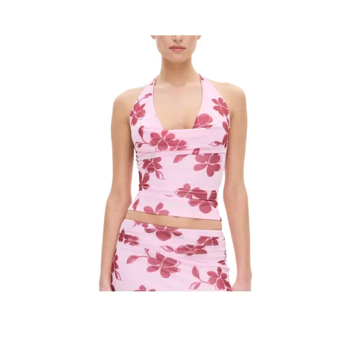 GLASSONS Принт Сетка Коль Чалда Топ Топ на бретелях Женский