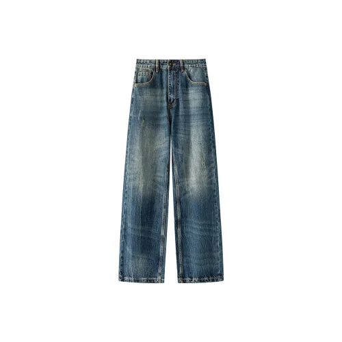 WILLIAM FOX&SONS Лунно-голубой унисекс джинсы