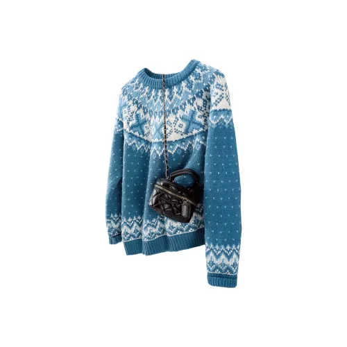 SIBAISHE Синий Женский Свитер