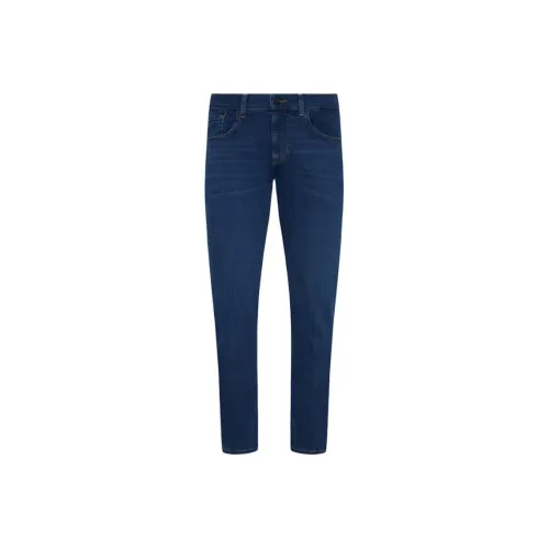 SEVEN FOR ALL MANKIND Темно-синий деним Мужские Джинсы