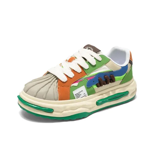 Green Feet Дышащий и Износостойкий Низкий Топ Толстая Подошва Мужские Кроссовки