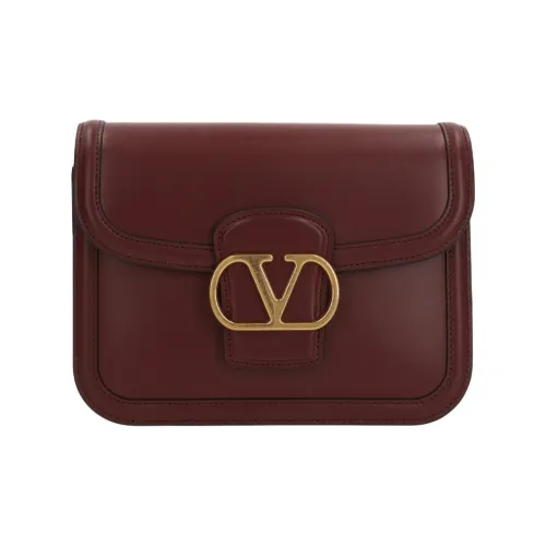 Valentino Сумка через плечо из коровьей кожи Маленькая Женская Красный Коричневый