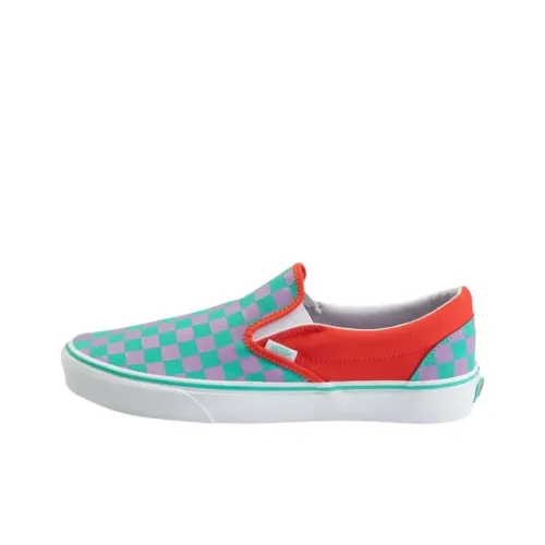 Vans CLASSIC Slip-On Скейтборд Кроссовки Мужские Зеленый Фиолетовый