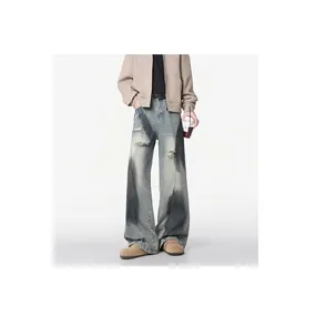 YOFVV Винтажные синие унисекс джинсы