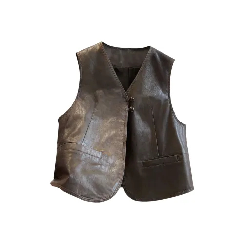 Cypress House Темный кофейный Женский жилет