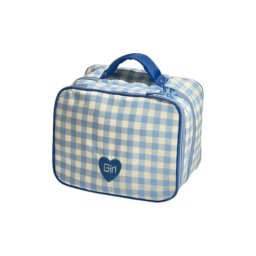 OTA Twill Путешествие Сумка для хранения Женская Синяя Клетка Красная Клетка