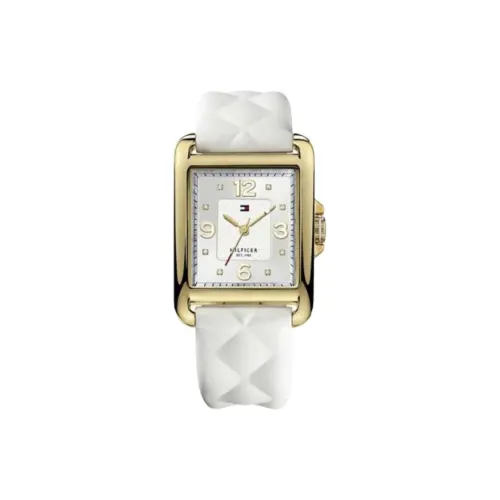 Tommy Hilfiger Sports Collection Кварцевые Женские Часы Кожаный Ремешок 45 мм Белый Циферблат