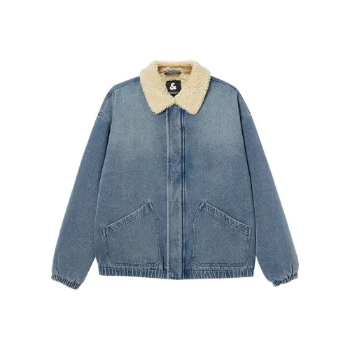 JACK&JONES E42 Средний джинсовый синий мужской куртки