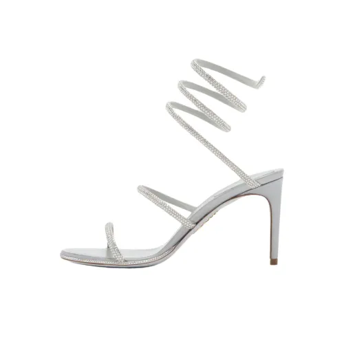 RENE CAOVILLA Cleo One Ремешок Сандалии 8 см Женские Серебристые