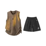 Комплект одежды (Кофейный топ + Черные штаны)