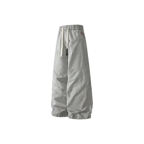 YK YB Gray Unisex Casual Pants YK YB Серый Унисекс Повседневные Брюки