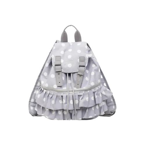 KOUDIXIONG Полиэстер Рюкзак Стандартный Подростки Гороховый узор Черный Гороховый узор Белый Гороховый узор Серый