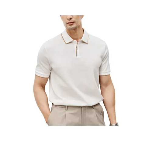 SHENGHE Айвори Белый Мужская T-Рубашка