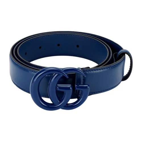 GUCCI GG Marmont Кожаные ремни Мужской Королевский синий