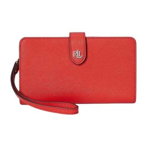 Ralph Lauren Кожа Монета Кошелек Женские Ярко-красный