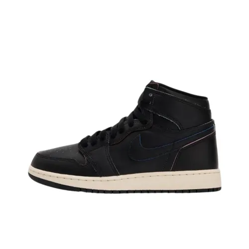 Jordan 1 Детские баскетбольные кроссовки High Top Черные для школьников