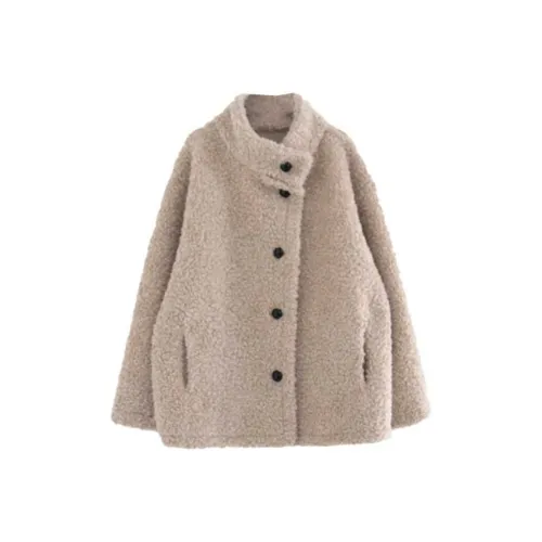 LOWEAR Cozy Dumble Половина пальто Бархат Feel Пальто Женское