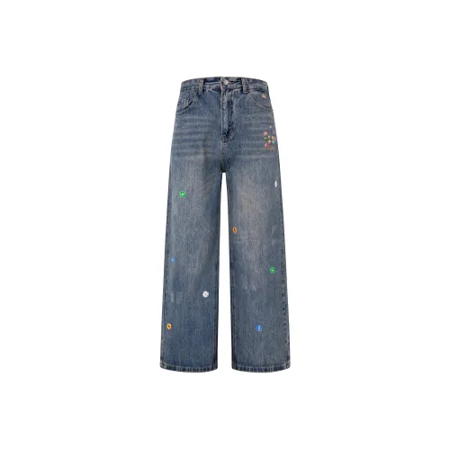 CHOCOOLATE XPB0262 Blue Unisex Jeans CHOCOOLATE XPB0262 Синий Унисекс Джинсы