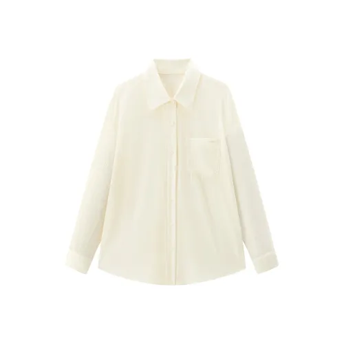 LEDIN Кремовый Бежевый Женские Рубашки