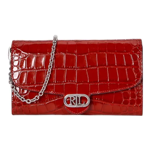 Ralph Lauren Кожа Сумка через плечо Сумка на плечо Средняя Женская Madison Красная