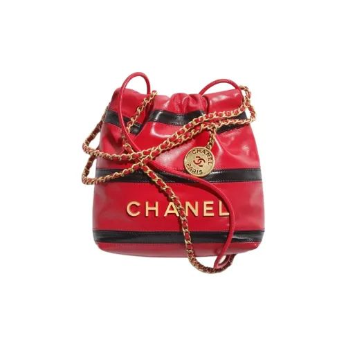 CHANEL 22Bag Кожа Сумка через плечо Мини Женская Красная и Черная