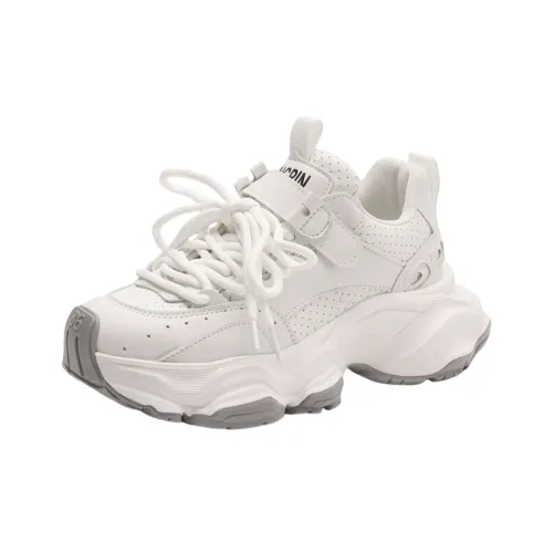 Worm's Home Покрытие Амортизация Низкий Топ Толстая Подошва Женские Белые