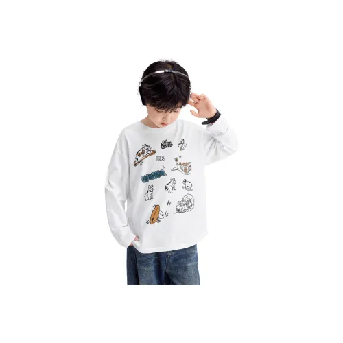 ZOSEE 100% хлопок Длинный рукав Т-рубашка Детская