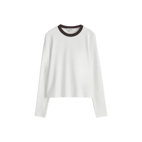 COS Белый коричневый Женские T-рубашки