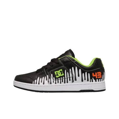 DC Shoes Manteca Аbrasion Resistant Поддержка Низкий Верх Скейтбординг Кроссовки Мужские Черный Белый