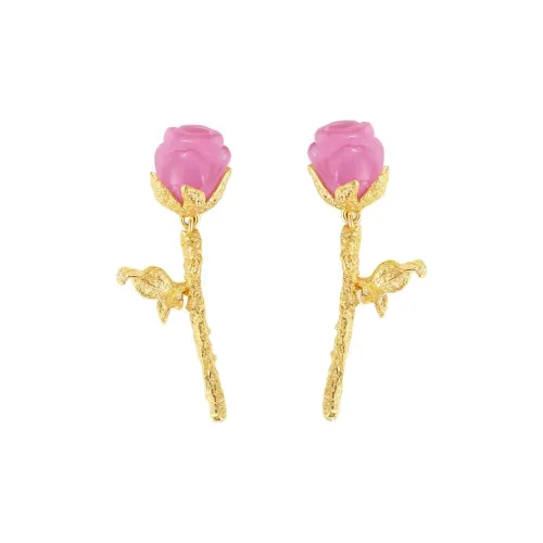 OOAK Rose Poet Collection Серьги из меди с покрытием из 18-каратного золота, женские