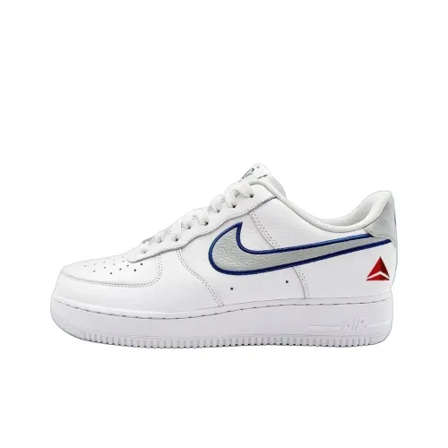 Delta Aviation x Nike Air Force 1 Скейтборд Кроссовки Унисекс Белый Синий