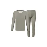 [Шерсть # Тутовый шелк] Лондонский туман Круглый вырез Комплекты одежды