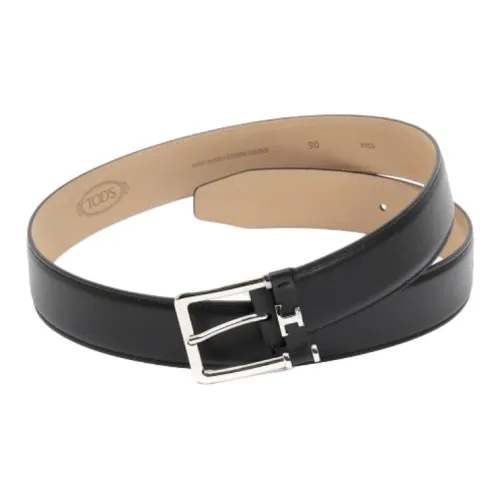 TOD'S Кожаные ремни Мужской Черный 3,5CM