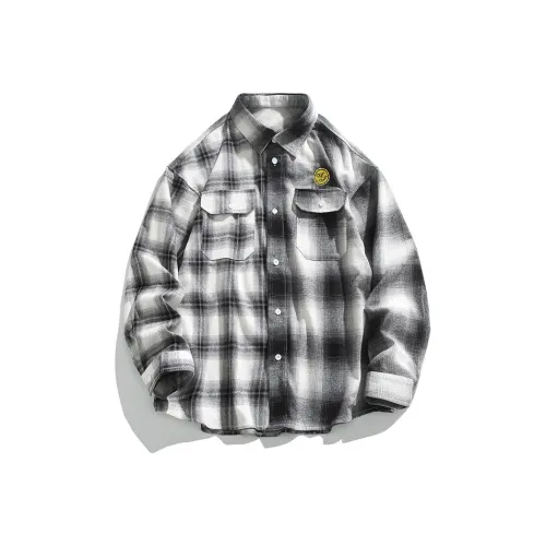 FRLMK Черно-белая клетка Рубашка Женские Длинный рукав Повседневный Универсальный Гонконгский шик Пальто Минималистский стиль Женские